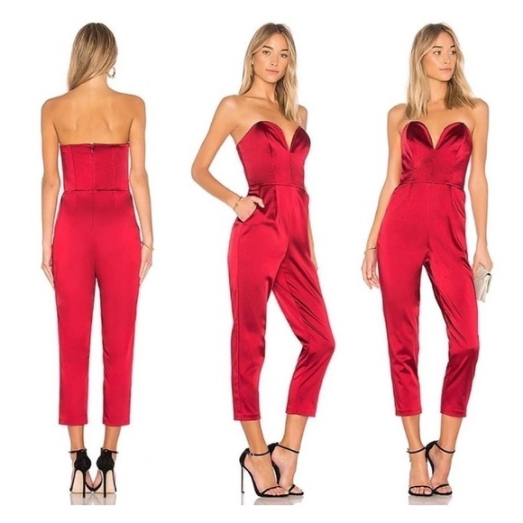 AMANDA UPRICHARD x REVOLVE Cherri Strapless Jumpsuit Sz M - Picture 1 of 6